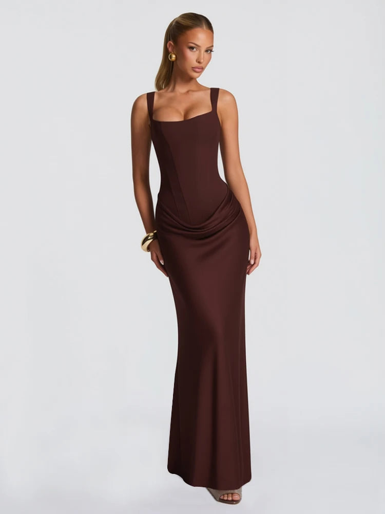 Mingmingxi White Sexy Corset Maxi Dress Outfit Women'S’S Evening Dress Long Black Dinner Ball Gown Elegant Prom Dresses