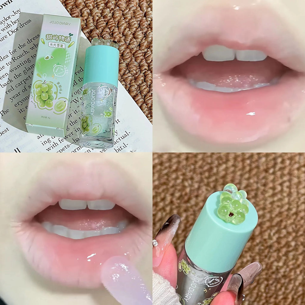 Guava Peach Lip Oil Plump Moisturizing Non-sticky Hydrating Lip Gloss Long-lasting Clear Liquid Lip Balm Make Up Korean Beauty