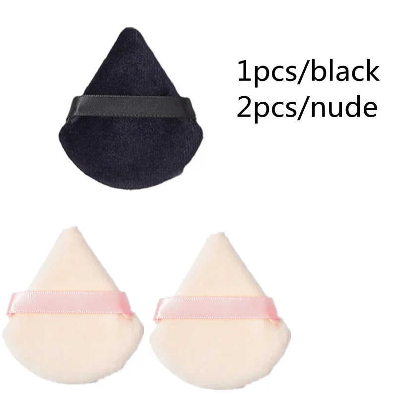 Velvet Cosmetic Powder Pufff Makeup Sponge Puff Dry Use Triangle Makeup Puff Women'S Soft Smooth Beauty Washable Face Makeup Tools