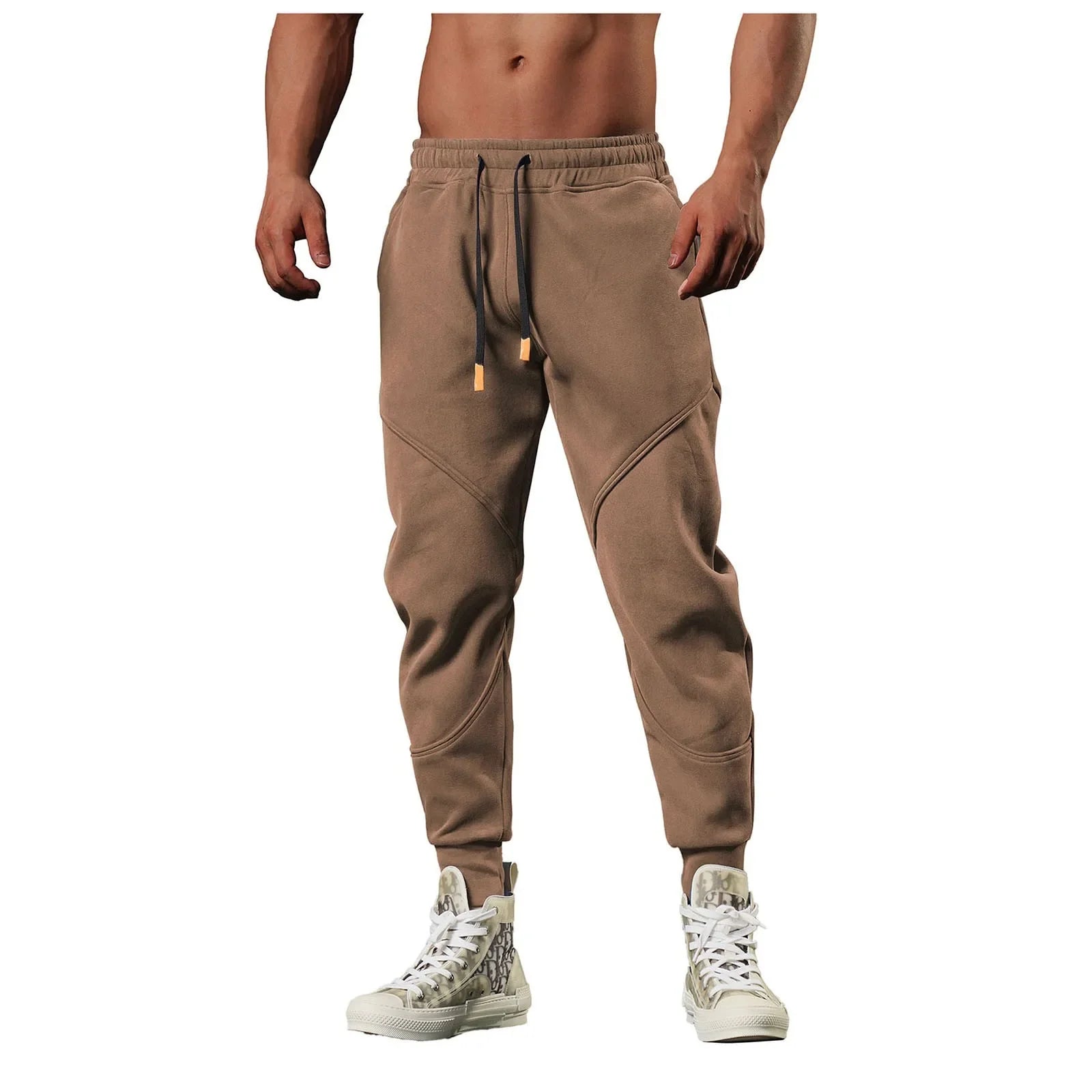 Spring Autumn New Men Pants Thick Warm Fleece Tracksuit Sweatpant Korean Fashion Unisex Oversized Street Jogging Trousers