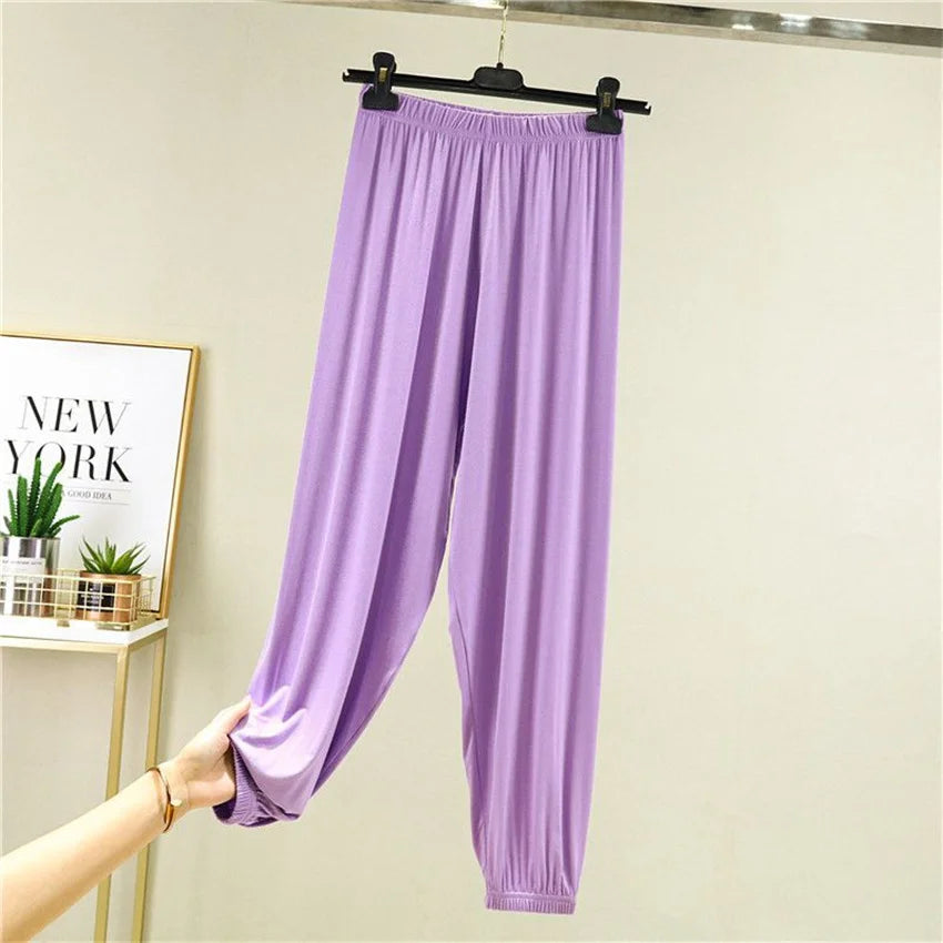 Women's Modal Harem Yoga Pants - High Waist Loose Casual Pants