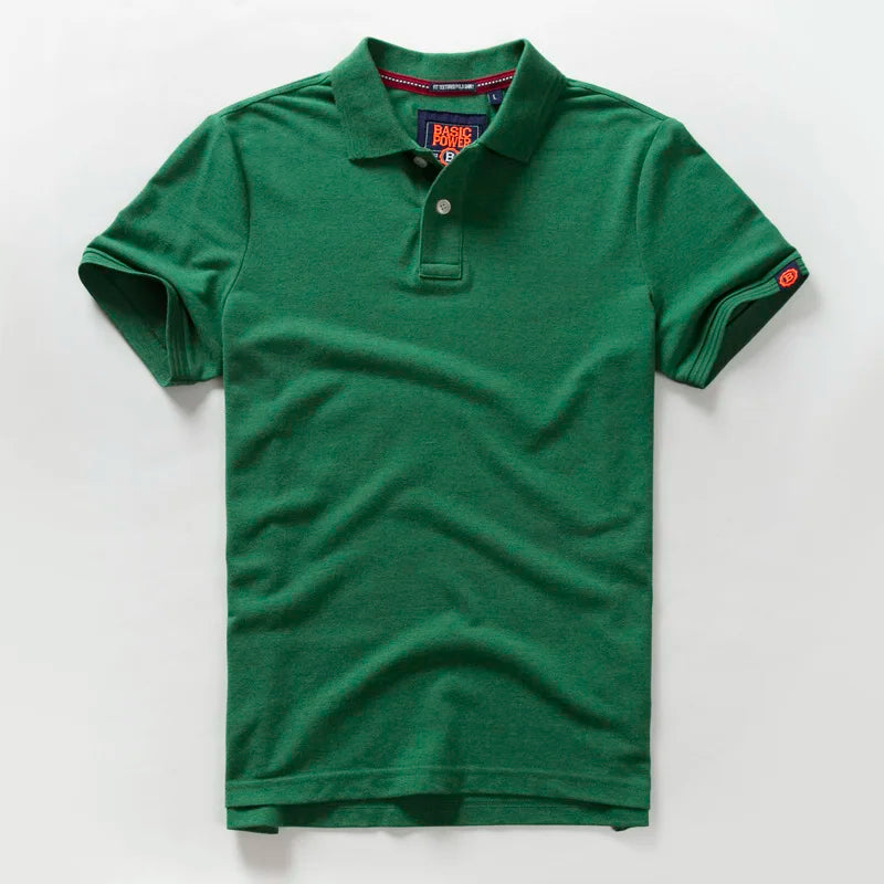 Summer Waed Ort Sve Men'S Irt Casual Vintage Brand Turn-Down Collar T-Irt Breathable Cotton Polyester Blend
