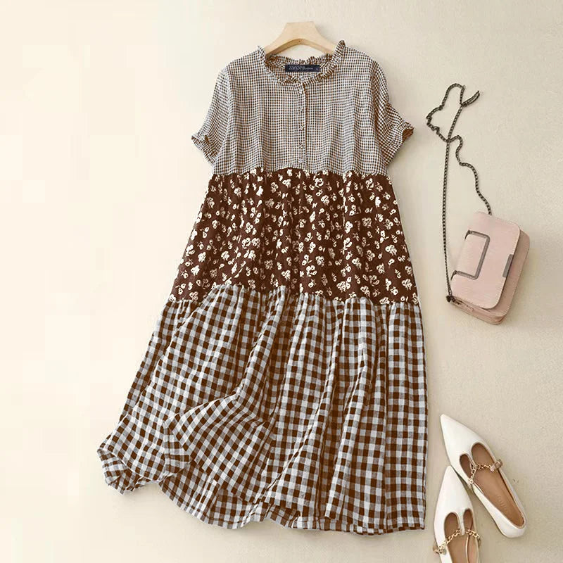 Women's Plaid Long Dress | Casual Loose Summer Sundress