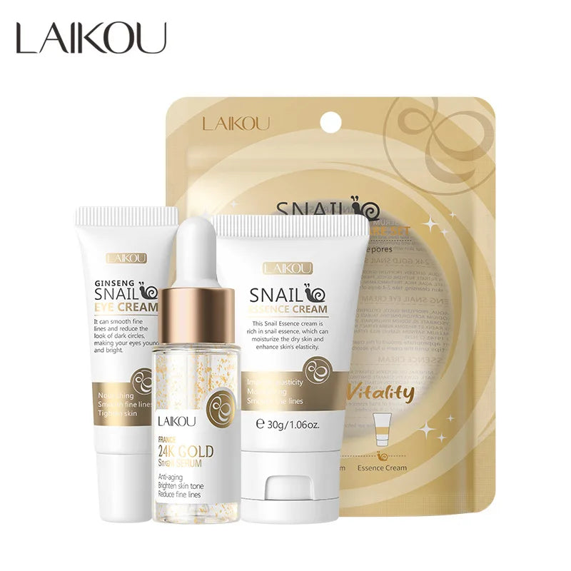 LAIKOU Vitamin C Skin Care Set - 3-Piece Facial Care Kit