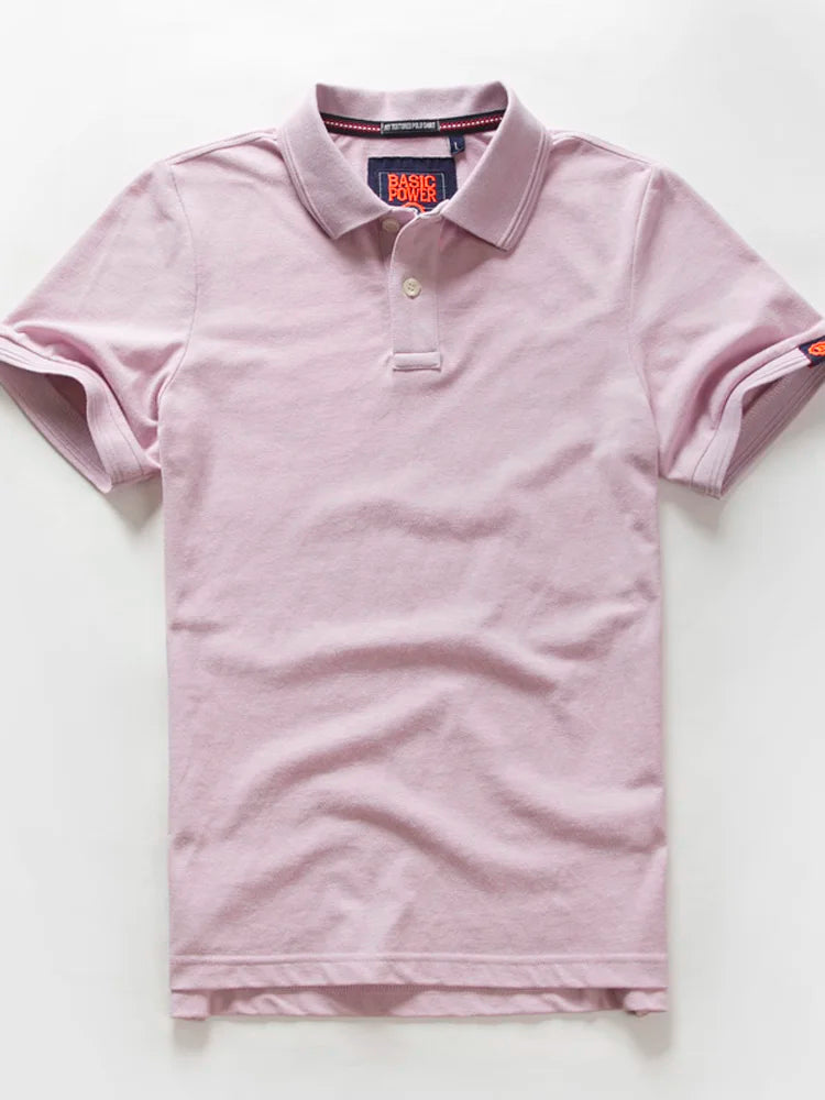 Summer Waed Ort Sve Men'S Irt Casual Vintage Brand Turn-Down Collar T-Irt Breathable Cotton Polyester Blend