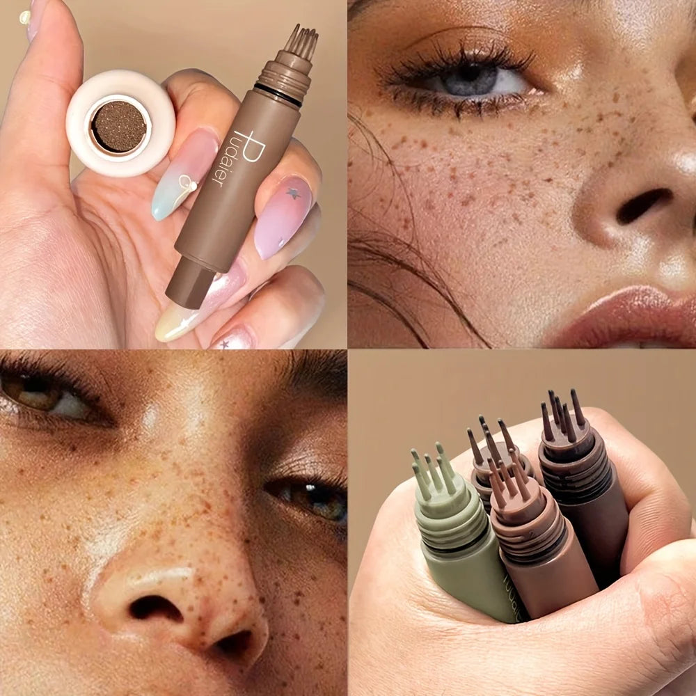 Natural Nude Makeup Fake Freckles Pen Waterproof Long Lasting Light Coverage Freckle Stamp For Women'S