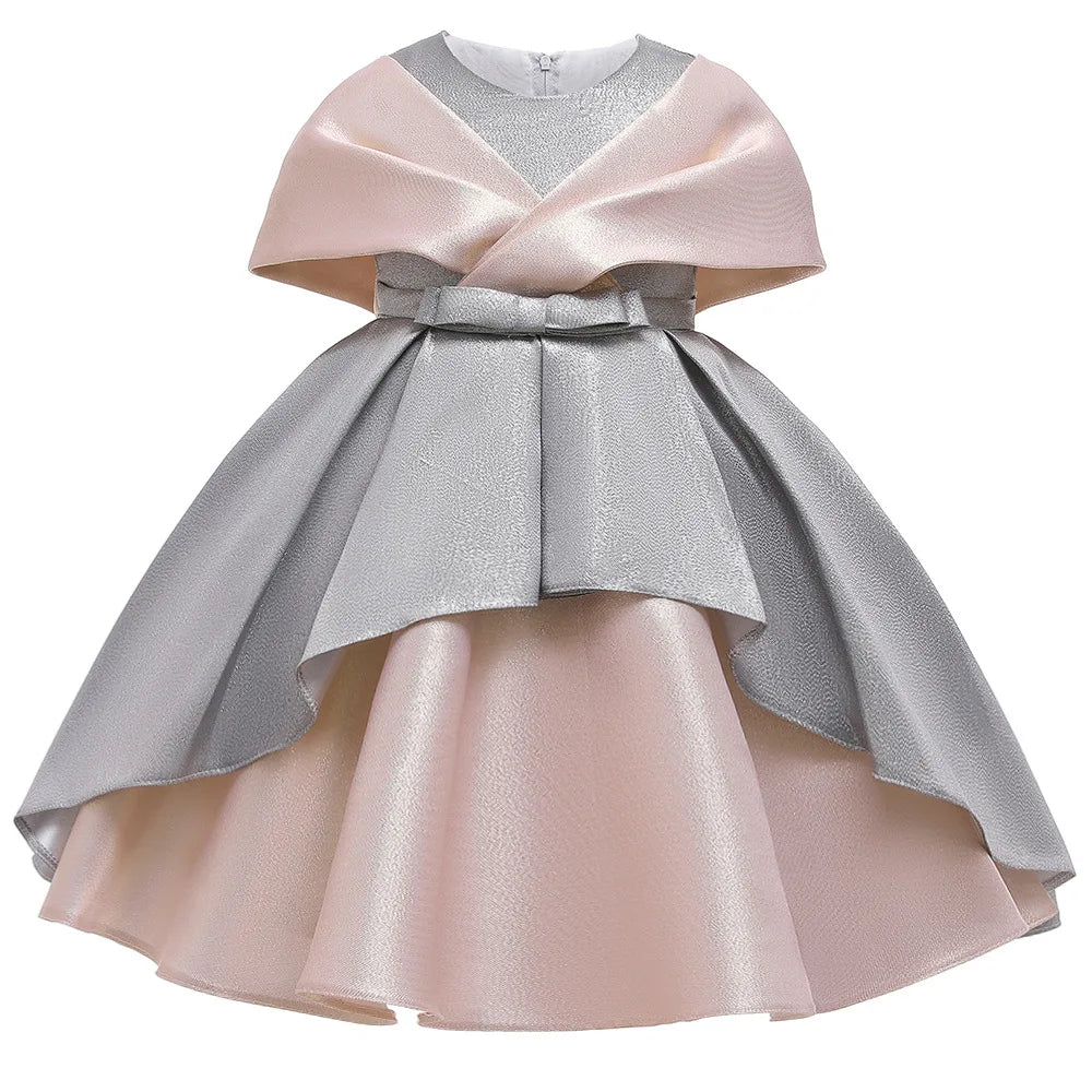 HETISO New Baby Girls Princess Dress Kids Birthday Wedding Suits Formal Costume Flower Kids Teenage Clothing 3-10 Years