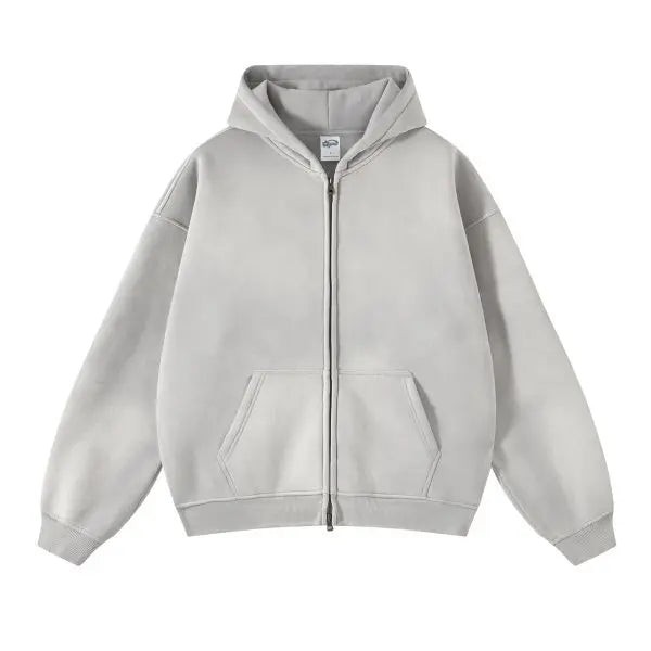 Maqvob High Quality Luxury Apparel Street Wear Euro Us Size Spring Autum Full Up Zipper Washed Batik Dye Hoodie