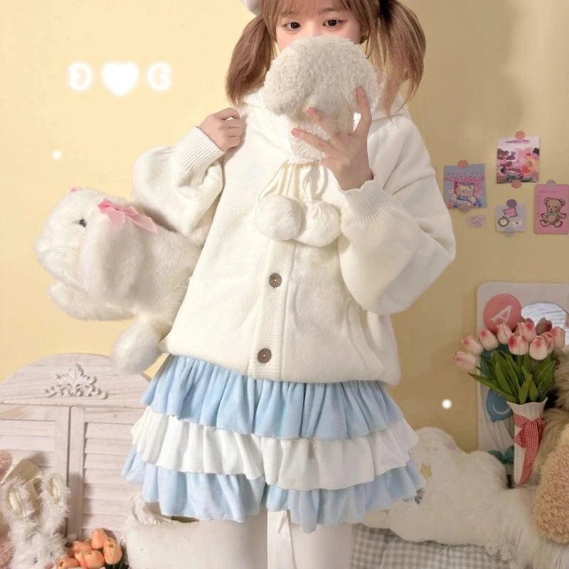 Japanese Contrast Color Patchwork Sweet Women Skirts Y2k Aesthetic A-line Ruffled Mini Skirt Harajuku Cute Wing Grunge Faldas