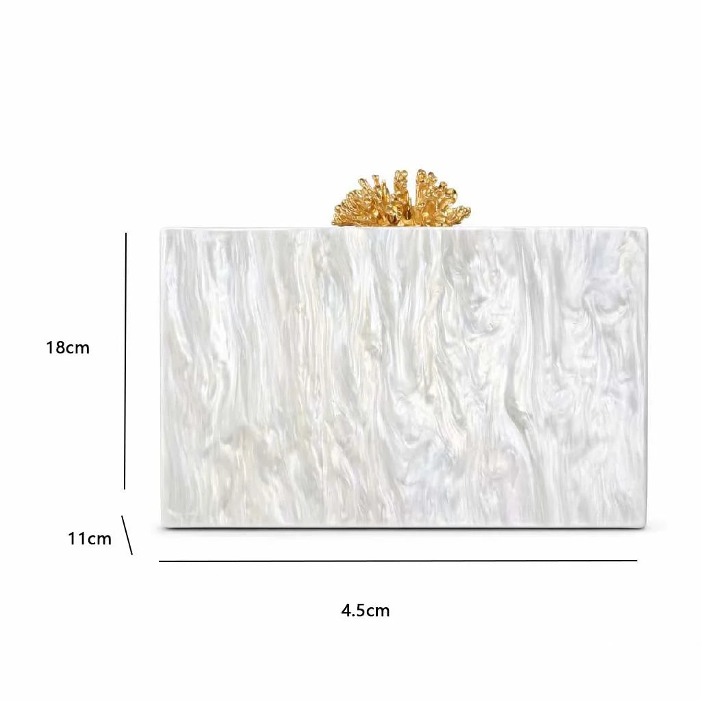 Acrylic Luxury Box Clutch Bag Wedding Chain Handbag For Women Chic Party Shoulder Crossbody Bags Ladies Evening Bags Dress Purses