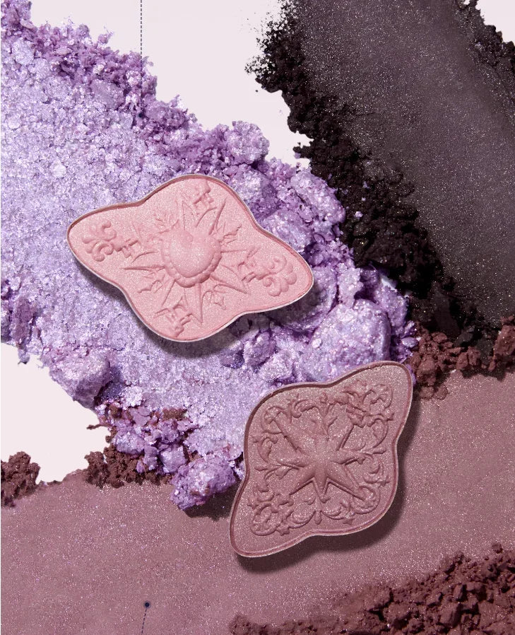 Flower Knows Knight Unicorn 6 Color Satin Eye Shadow Palettes Shimmer Matte Waterproof High Pigment Eye Glitter Makeup Pallet