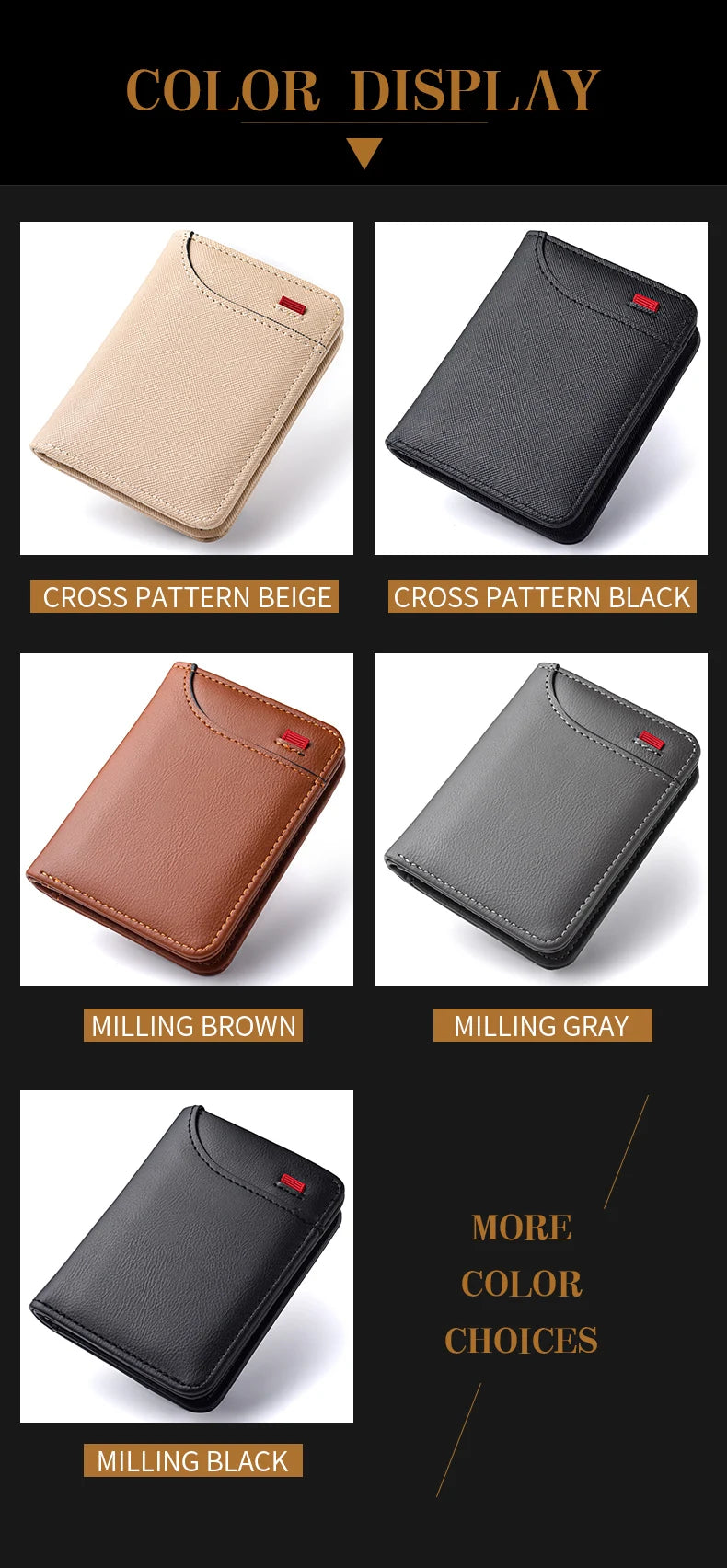 Men's Wallet Vertical Multi Card Small Wallet Driver's License Youth Mini Student Change Bag Card Bag