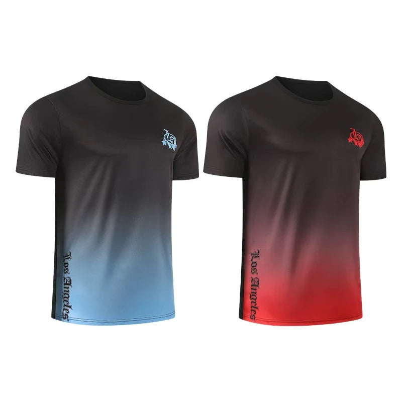 Men's Solid Color O-Neck Short Sleeve Sports T-Shirt - Polyester