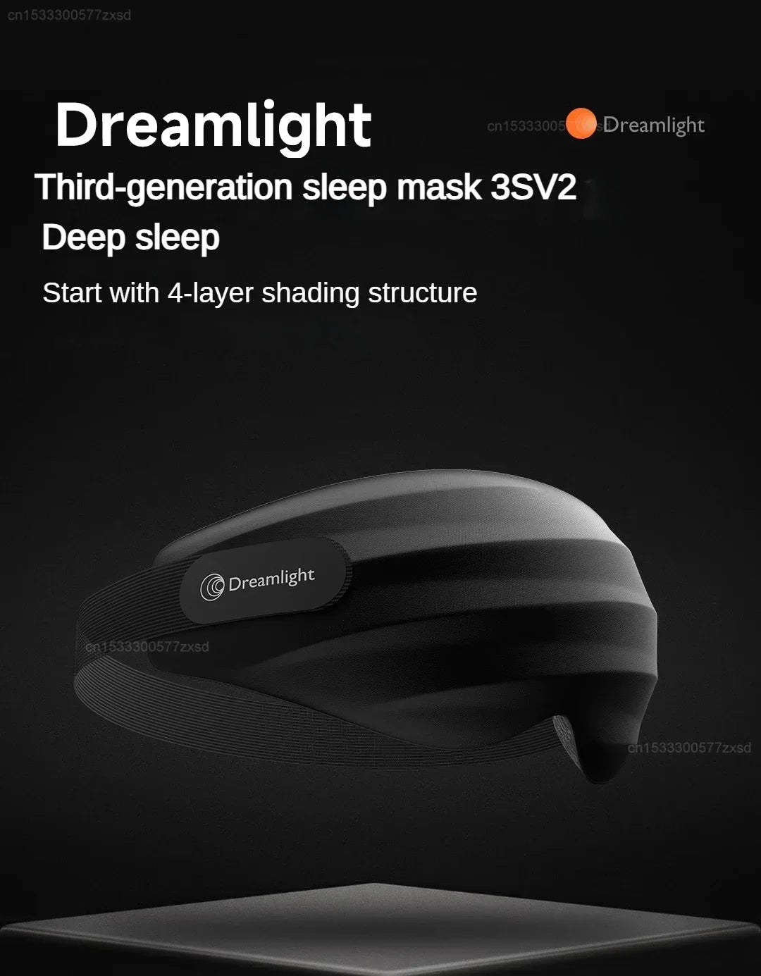 Dreamlight 3S Eye Mask Sleep 3D Stereoscopic Sleep Aid for Men Women Adult Portable for Sleeping Block Out Light Blinder