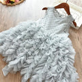 Cute Baby Girls Dress Summer Children Fluffy Cake Smash Ball Gown Princess Party Clothing Kids Dresses Clothes