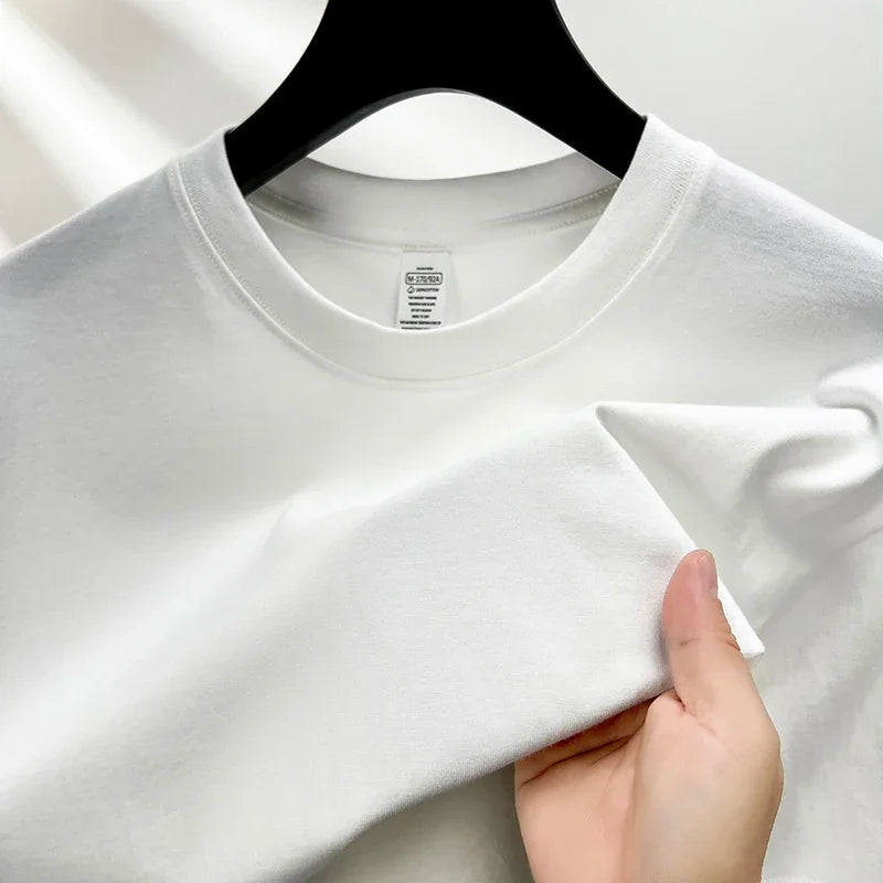 Men's 100% Cotton Short Sleeve T-Shirt - Casual Breathable O-Neck