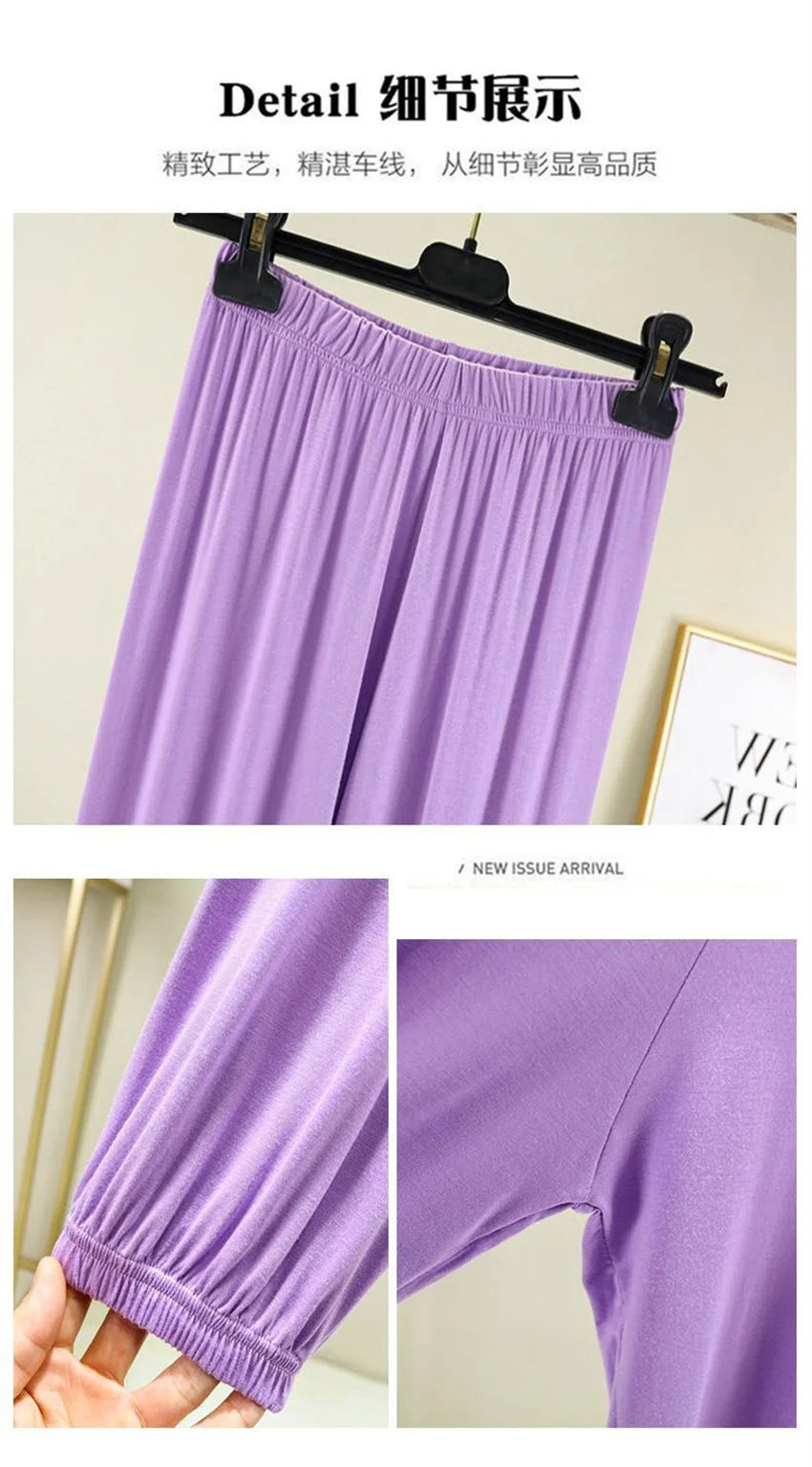 Women's Modal Harem Yoga Pants - High Waist Loose Casual Pants