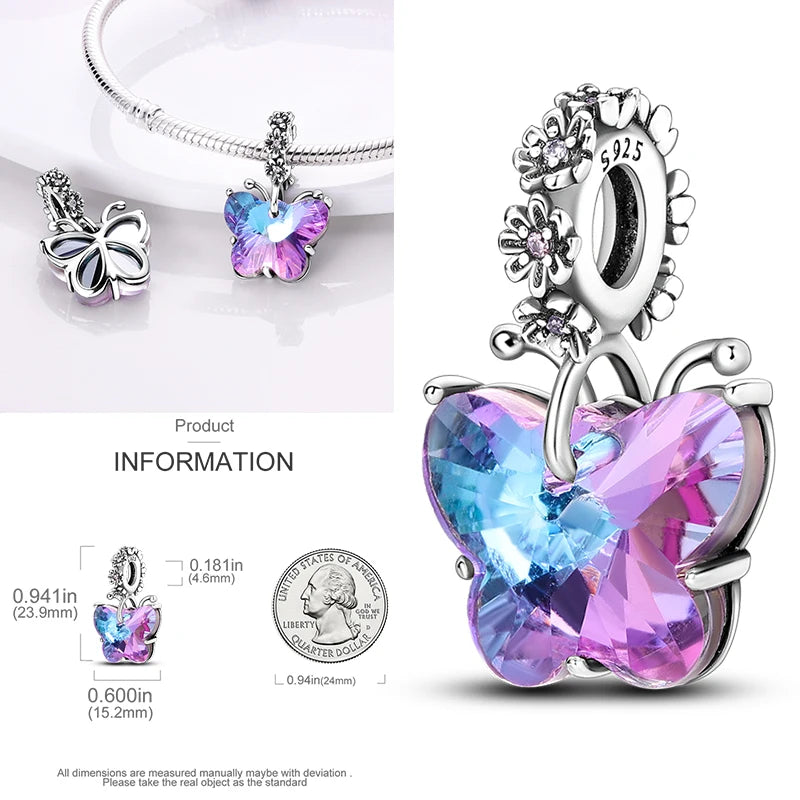 925 Sterling Silver Heart Infinity Charm Bead For Pandora Style Bracelets Gift For Her