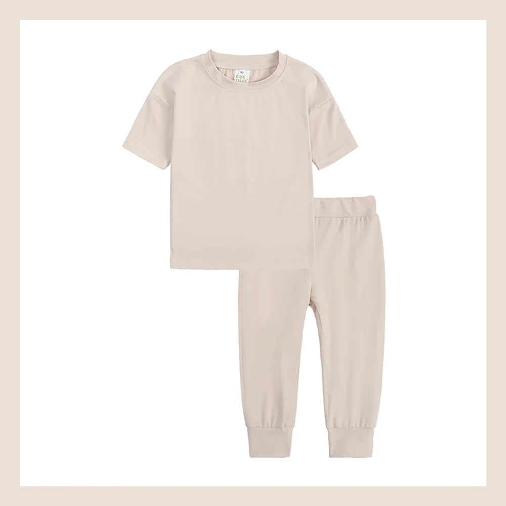 Kids Tales Unisex Toddler Summer Clothing Set - Cotton T-Shirt & Shorts