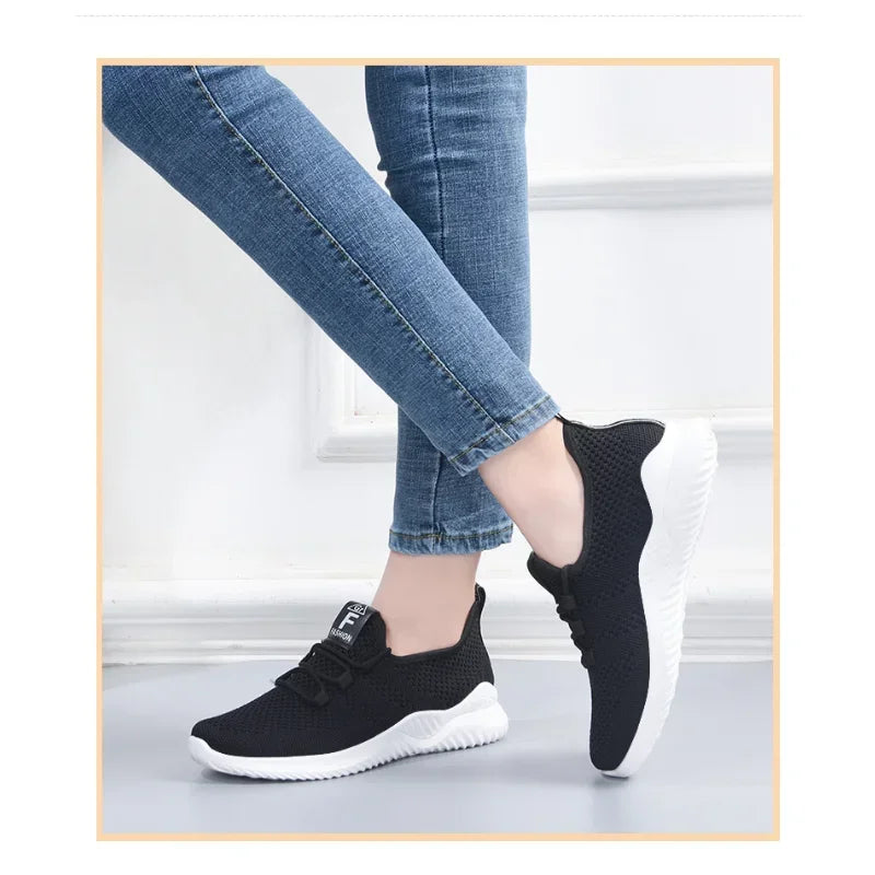 Women's Lightweight Casual Sneakers | Breathable Mesh Platform Shoes