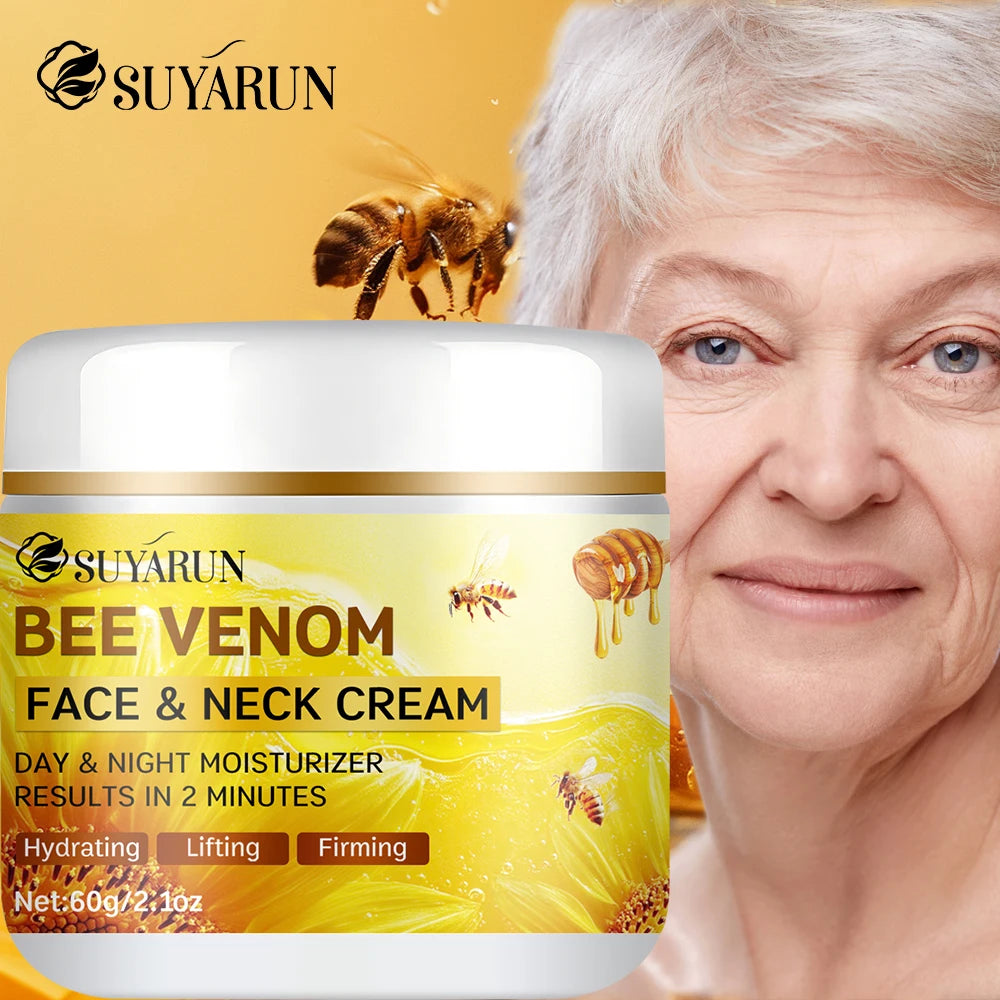 SUYARUN Bee Venom Collagen Anti-Aging Face YELLOW Cream | Firming Lifting Moisturizer | Wrinkle Reduction | 24H Hydration.