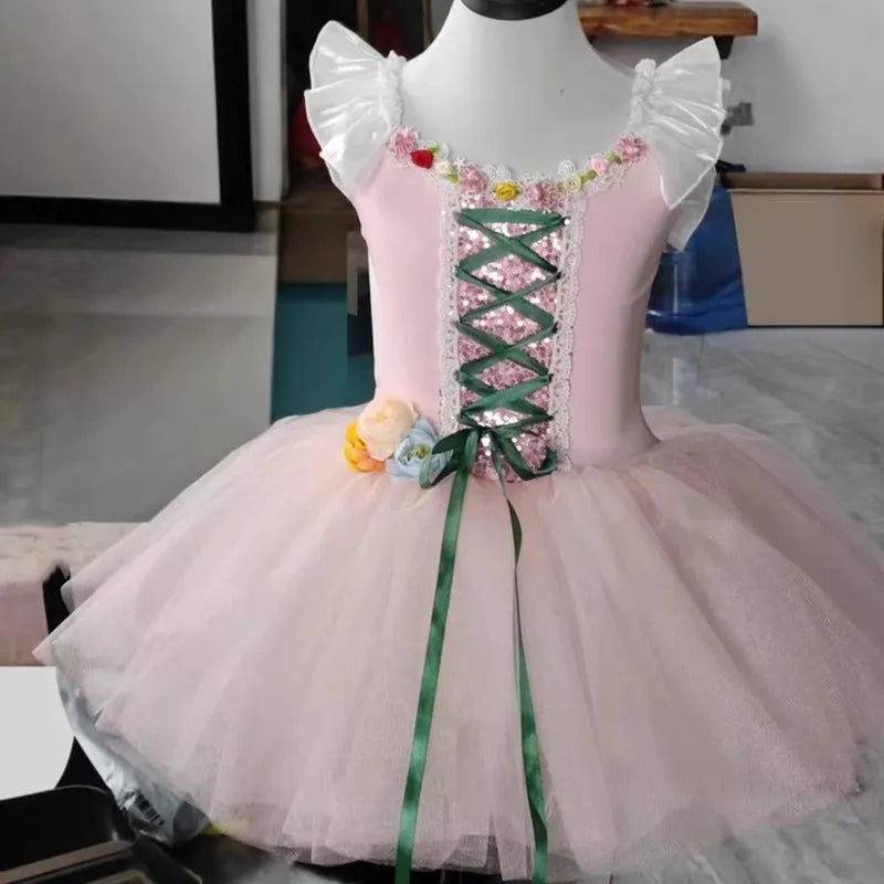 Girls Clothes Ballerine Baby Dresses Vestido Outfit Girl Ballet Leotards Robe Fille Summer Kids Ballet Dress Tutu Dance Costumes