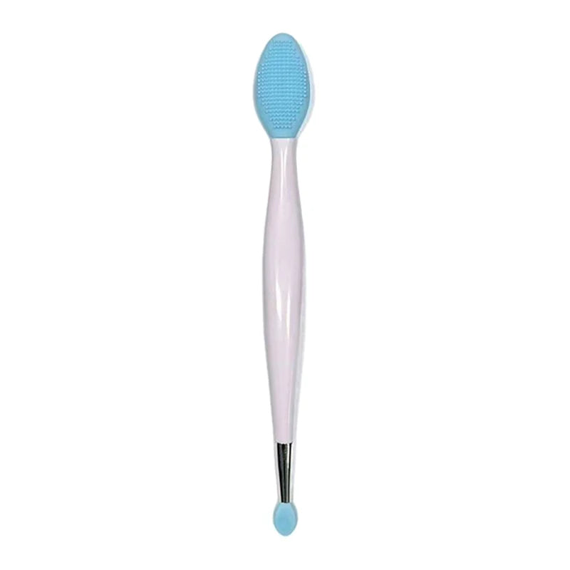 Double Headed Silicone Brush For Face And Lips Gentle Exfoliating Cleansing Multi Purpose For All Skin Types