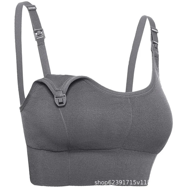 Seamless Nursing Bra for Women – Wirefree Push Up Anti-Drop, One-Piece Maternity Breastfeeding Bra, Pregnancy Comfort