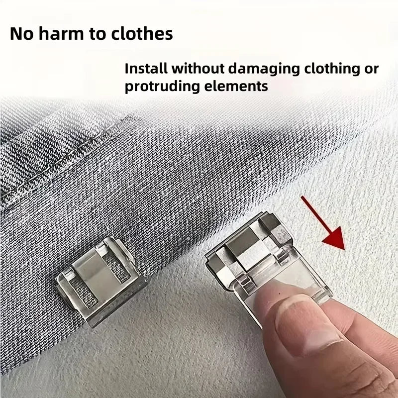 1-20pcs Multi-Function Leg Edge Clips Invisible Trouser Legs Fixing Clips for Instant Shortening,Transparent and Decorative