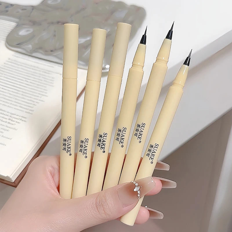 Waterproof Quick-drying Liquid Eyeliner Ultra-fine Matte Smooth Silkworm Eyeliner Beginner-Friendly Create A Charming Eye Makeup