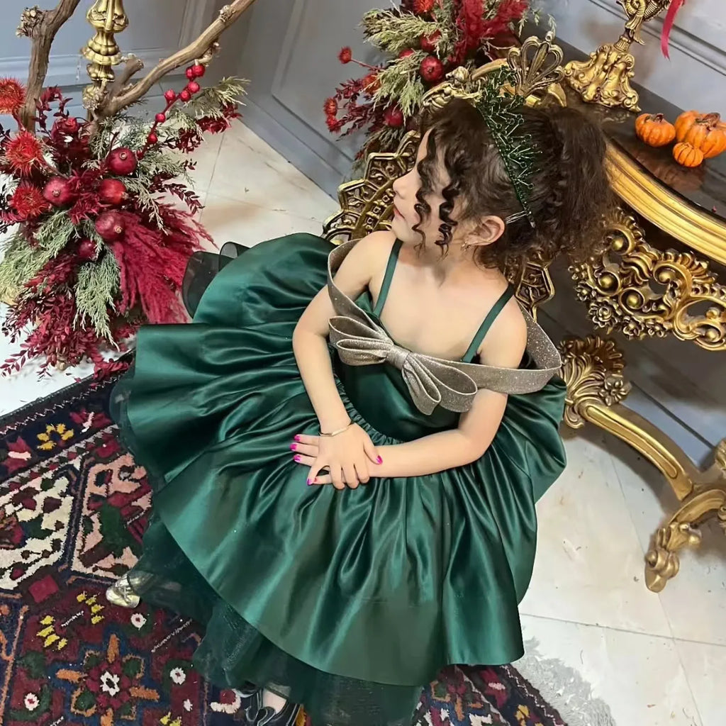 Dreamy Vow D168 Elegant Green Flower Girl Dress Princess Princess Kids Wedding Birthday Festival Party Pageant Formal Gown