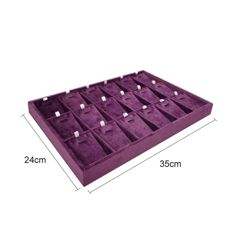 New Velvet Jewelry Tray | Ring Earring Necklace Organizer Case