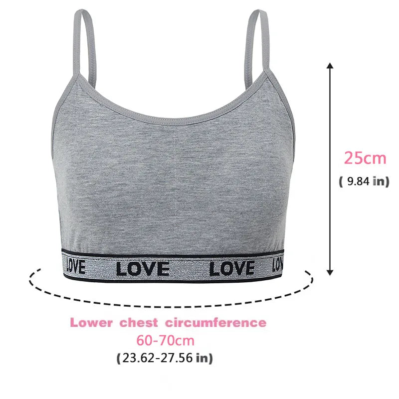 1/4PCS Children Innerwear Cotton Girls Bra Removable Sponge Cup Puberty Girls Training Bras Breathable Teenage Girl Brassiere 14