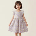Girl Dress Floral Summer Kids Clothes Girls Children Flower Dresses Flying Sleeve Princess Party Outfit Children's Clothing