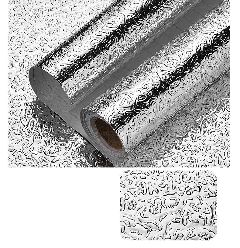 Pegatinas de pared de cocina resistentes a altas temperaturas, pegatinas a prueba de aceite, impermeables para gabinetes, estufas, papel de aluminio
