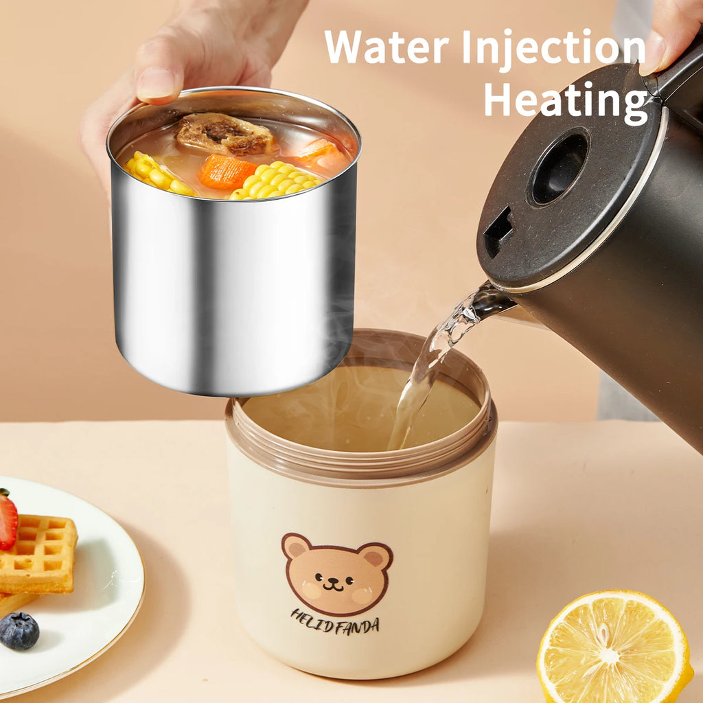 WORTHBUY Fiambrera Térmica Bento Sellada de Acero Inoxidable 304 para Microondas, Gran Capacidad, Bonita, Aislada, para Estudiantes