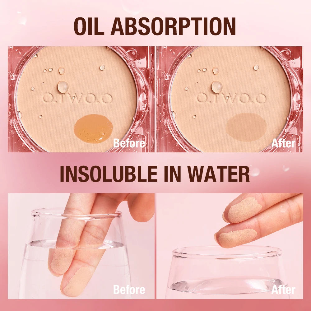 Wholesale O.TWO.O Face Powder 24 Hours Oil-control  Waterproof Matte Face Makeup Cosmetic Setting Compact Powder