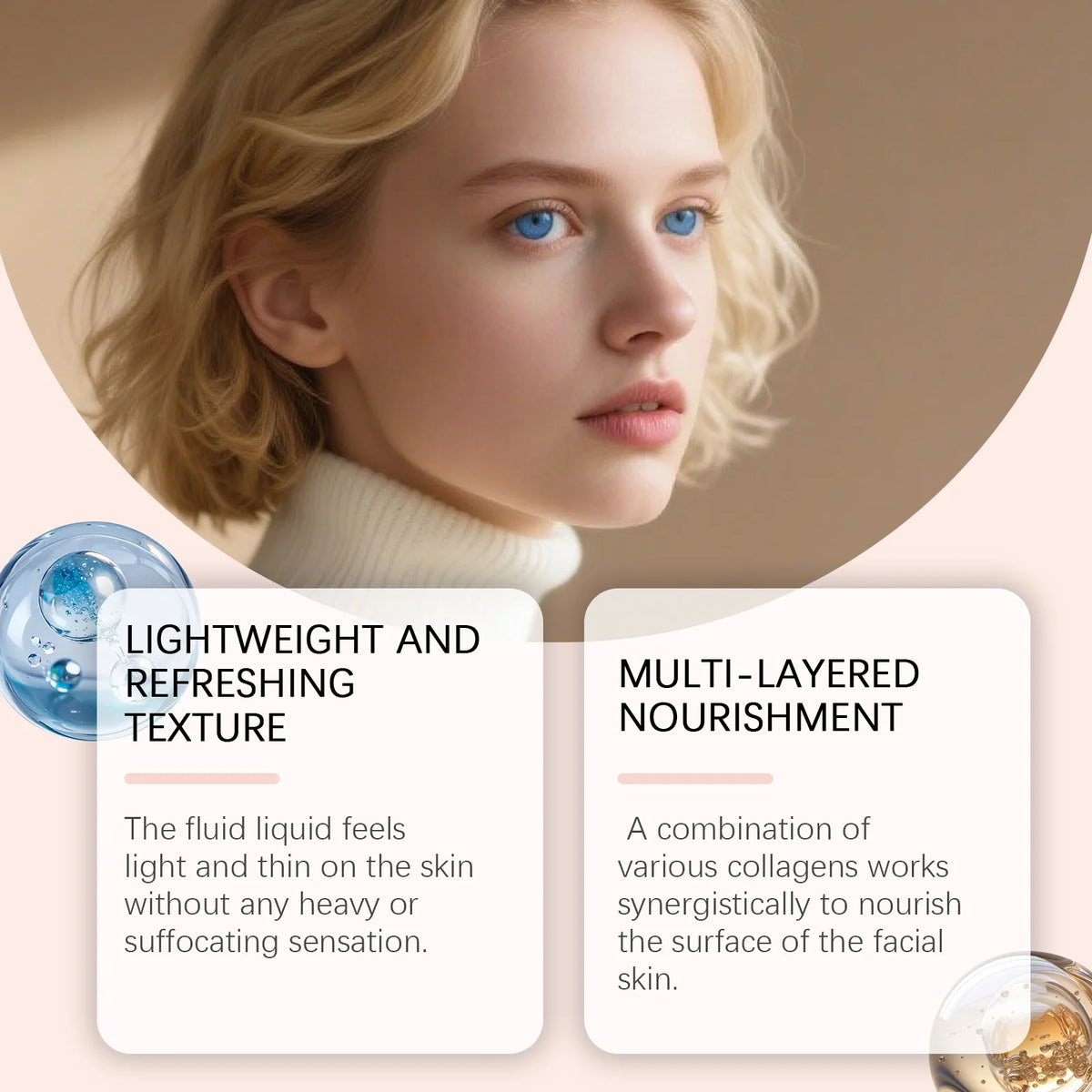 Triple Collagen Toner Moisturizing Watery Non‑Sticky Texture Hydrating Nourishing Skin Care Refreshing Large Capacity Face Toner