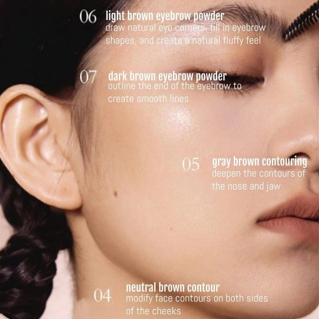 Girlcult Face Palette(04-06),Multi-Purpose,Fine Powder Texture,Smooth & Minimal Fallout,3D Sculpting Effect,Luxury Makeup