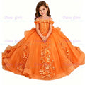 Gorgeous Blue Tulle Fluffy QUality Flower Girl Dress for Kids Wedding Evening Ball Ceremonies Formal Receptions Customized Gowns
