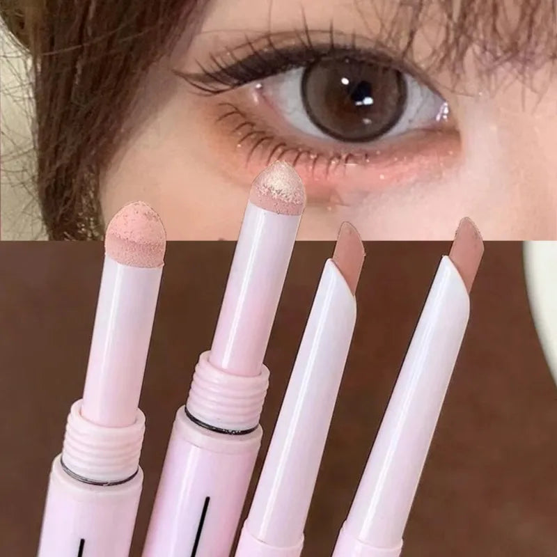 2 In 1 Matte Aegyosal Pen Glitter Brightening Highlight & Shadow Stick Double-end Eye Makeup Lying Silkworm Eyeliner Gel Pencil
