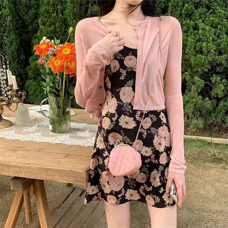 Sexy U-Neck Straps Backless Print Mini Dress Summer Sleeveless Floral Bodycon Dresses Beach Causal Evening Party Club Vestidos