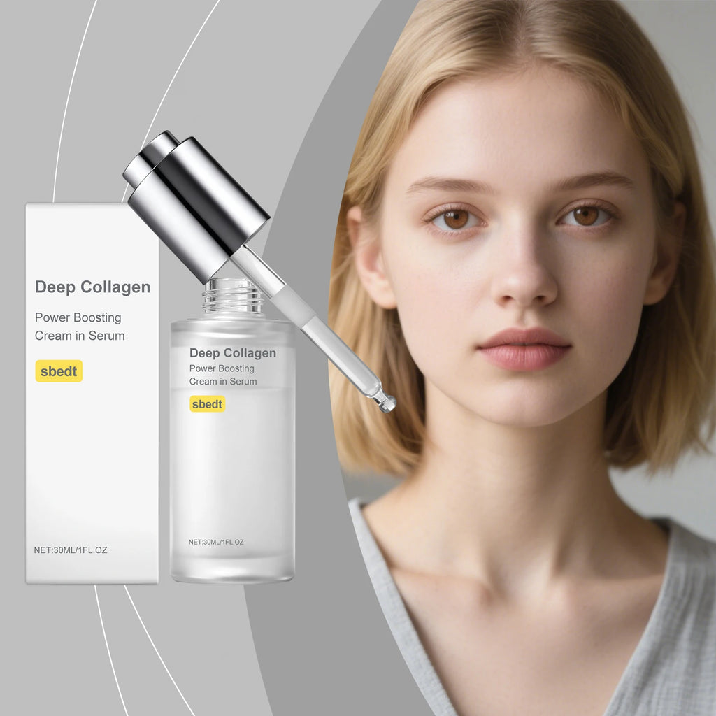 Deep Collagen Serum Moisturizing Brightening Skin Tone Improve Fine Line Enhance Elasticity Tightening Hydration Korean Skincare