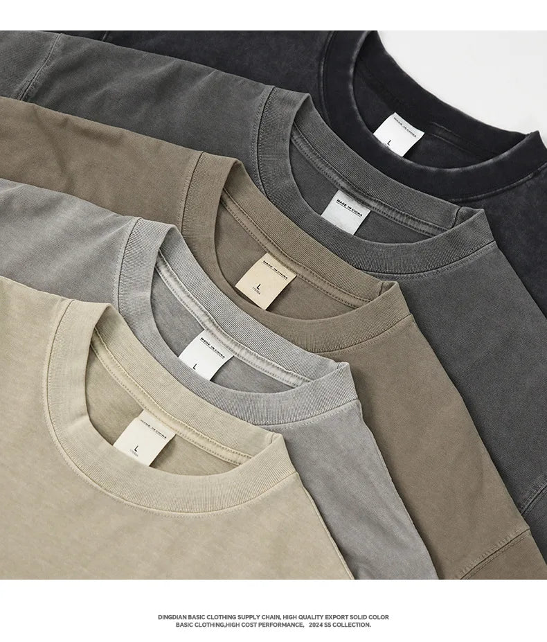 man's Summer T Shirt 2026 New Aged T-shirt short-sleeved Pure Cotton Loose short-sleeved Tshirt Men Clothing DingdianWY280