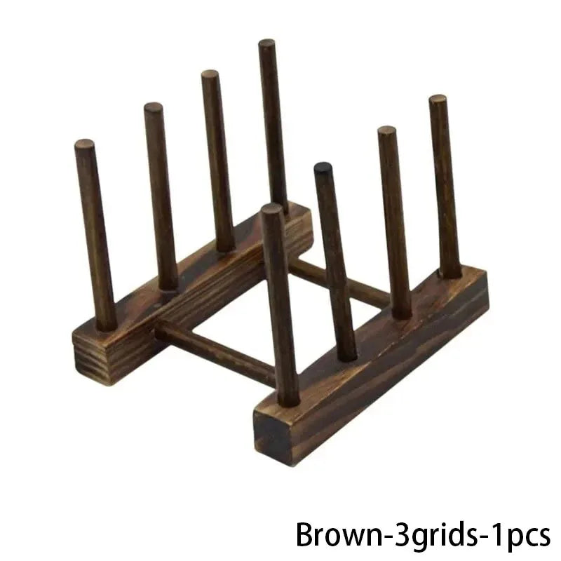 Organizador de almacenamiento de cocina, escurridor de vajilla multifuncional, estante de secado de platos de madera, accesorios de cocina