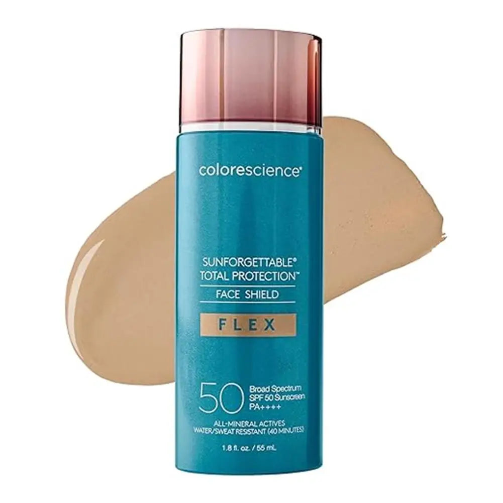 55ml Self-Tanning Foundation Colorescience Sunforgettable Face Shield Flex Broad Spectrum Mineral Sunscreen Water Resistant