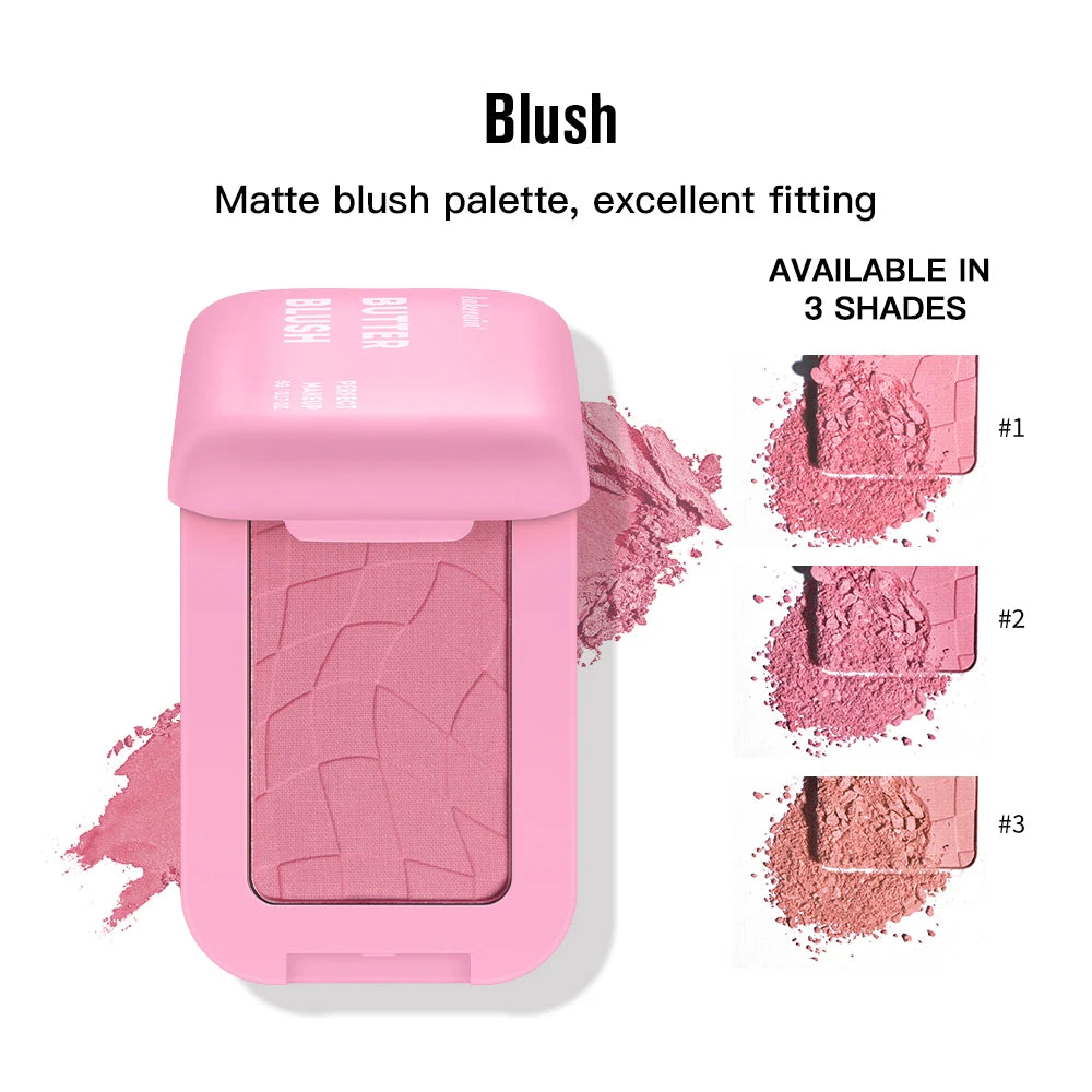 Professional Makeup Powder Blush 12Hr Wear Vegan Formula Blusher Makeup Blush In Bar Cosmetics Palette Powder Pink Cream Face