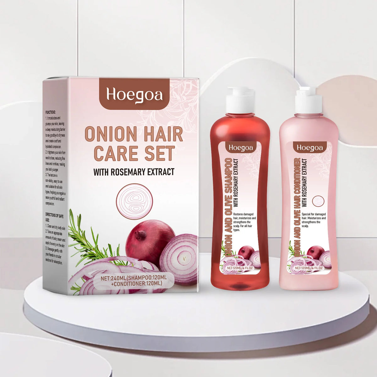 Onion and Rosemary Hair Shampoo and Conditioner Set - 240ml