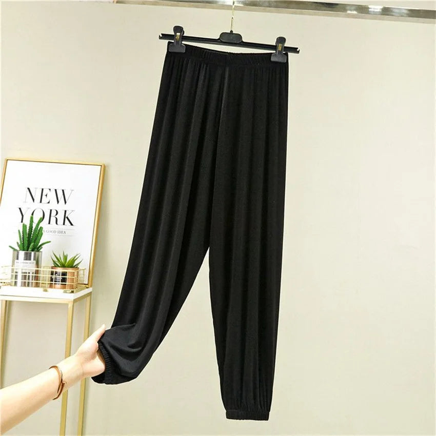 Women's Modal Harem Yoga Pants - High Waist Loose Casual Pants