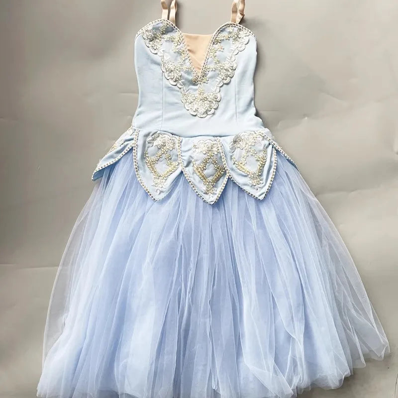 Professional Tutu Long Romantic Tutu Flower Suspender Ballet Swan Lake Ballet Ladies Children Girl Fairy Ballet Costume Women